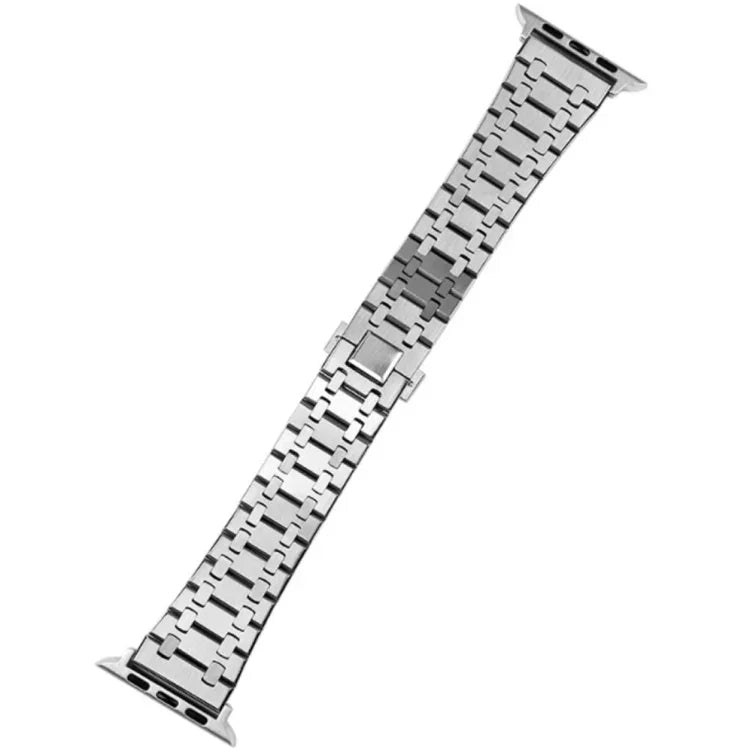 Oak Three Strains Metall-Uhrenarmband für Apple Watch Series 7 (41 mm), 6, SE, 5, 4 (40 mm), 3, 2, 1 (38 mm) und 7 (45 mm), 6, SE, 5, 4 (44 mm) sowie 3, 2, 1 (42 mm)
