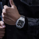 Integriertes Eichenholz-Metallarmband + Uhrengehäuse für Apple Watch Series 6, SE, 5 und 4 (44 mm)