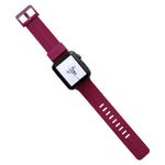 Silikonarmband mit Gewinde für Apple Watch Series 7 (41 mm), 6, SE, 5 und 4 (40 mm), 3, 2 und 1 (38 mm) und 7 (45 mm), 6, SE, 5 und 4 (44 mm) sowie 3, 2 und 1 (42 mm).