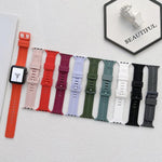 Silikonarmband mit Gewinde für Apple Watch Series 7 (41 mm), 6, SE, 5 und 4 (40 mm), 3, 2 und 1 (38 mm) und 7 (45 mm), 6, SE, 5 und 4 (44 mm) sowie 3, 2 und 1 (42 mm).
