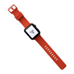 Silikonarmband mit Gewinde für Apple Watch Series 7 (41 mm), 6, SE, 5 und 4 (40 mm), 3, 2 und 1 (38 mm) und 7 (45 mm), 6, SE, 5 und 4 (44 mm) sowie 3, 2 und 1 (42 mm).