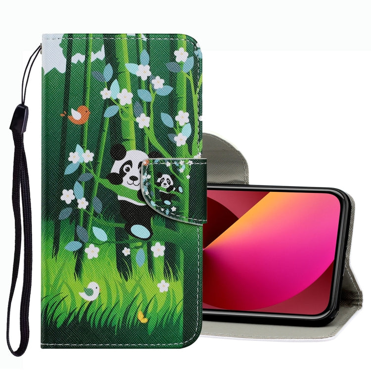 Coloured Drawing Pattern Leather Phone Case, For iPhone 13 mini, For iPhone 13, For iPhone 13 Pro