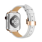 Schlankes Armband mit Schmetterlingsschließe für Apple Watch Series 7 (41 mm), 6, SE, 5 und 4 (40 mm) sowie 3, 2 und 1 (38 mm)