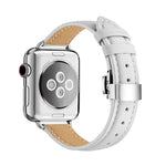 Schlankes Armband mit Schmetterlingsschließe für Apple Watch Series 7 (41 mm), 6, SE, 5 und 4 (40 mm) sowie 3, 2 und 1 (38 mm)