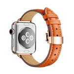 Schlankes Armband mit Schmetterlingsschließe für Apple Watch Series 7 (41 mm), 6, SE, 5 und 4 (40 mm) sowie 3, 2 und 1 (38 mm)
