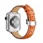 Schlankes Armband mit Schmetterlingsschließe für Apple Watch Series 7 (41 mm), 6, SE, 5 und 4 (40 mm) sowie 3, 2 und 1 (38 mm)