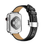 Schlankes Armband mit Schmetterlingsschließe für Apple Watch Series 7 (41 mm), 6, SE, 5 und 4 (40 mm) sowie 3, 2 und 1 (38 mm)