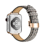 Schlankes Armband mit Schmetterlingsschließe für Apple Watch Series 7 (41 mm), 6, SE, 5 und 4 (40 mm) sowie 3, 2 und 1 (38 mm)