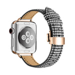 Schlankes Armband mit Schmetterlingsschließe für Apple Watch Series 7 (41 mm), 6, SE, 5 und 4 (40 mm) sowie 3, 2 und 1 (38 mm)