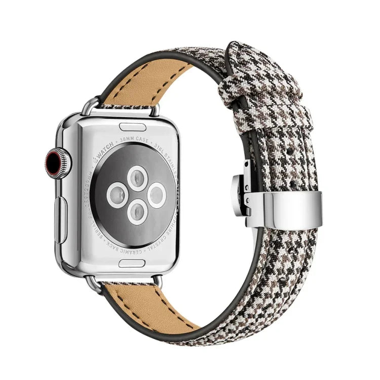 Schlankes Armband mit Schmetterlingsschließe für Apple Watch Series 7 (41 mm), 6, SE, 5 und 4 (40 mm) sowie 3, 2 und 1 (38 mm)
