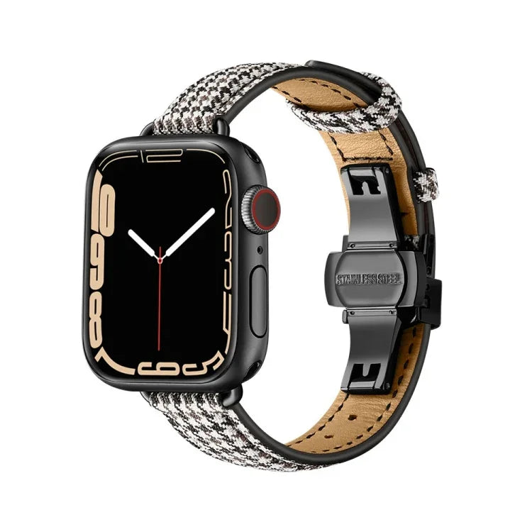 Schlankes Armband mit Schmetterlingsschließe für Apple Watch Series 7 (41 mm), 6, SE, 5 und 4 (40 mm) sowie 3, 2 und 1 (38 mm)