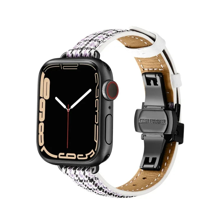 Schlankes Armband mit Schmetterlingsschließe für Apple Watch Series 7 (41 mm), 6, SE, 5 und 4 (40 mm) sowie 3, 2 und 1 (38 mm)