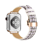 Schlankes Armband mit Schmetterlingsschließe für Apple Watch Series 7 (41 mm), 6, SE, 5 und 4 (40 mm) sowie 3, 2 und 1 (38 mm)