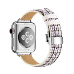 Schlankes Armband mit Schmetterlingsschließe für Apple Watch Series 7 (41 mm), 6, SE, 5 und 4 (40 mm) sowie 3, 2 und 1 (38 mm)