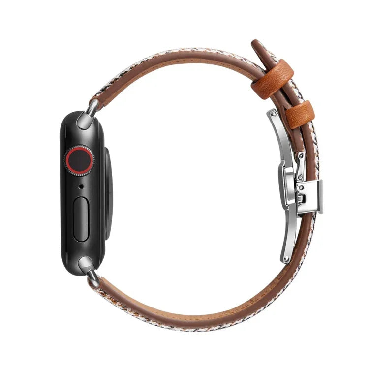 Schlankes Armband mit Schmetterlingsschließe für Apple Watch Series 7 (41 mm), 6, SE, 5 und 4 (40 mm) sowie 3, 2 und 1 (38 mm)