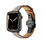 Schlankes Armband mit Schmetterlingsschließe für Apple Watch Series 7 (41 mm), 6, SE, 5 und 4 (40 mm) sowie 3, 2 und 1 (38 mm)