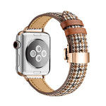 Schlankes Armband mit Schmetterlingsschließe für Apple Watch Series 7 (41 mm), 6, SE, 5 und 4 (40 mm) sowie 3, 2 und 1 (38 mm)