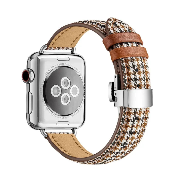 Schlankes Armband mit Schmetterlingsschließe für Apple Watch Series 7 (41 mm), 6, SE, 5 und 4 (40 mm) sowie 3, 2 und 1 (38 mm)