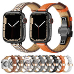 Schlankes Armband mit Schmetterlingsschließe für Apple Watch Series 7 (41 mm), 6, SE, 5 und 4 (40 mm) sowie 3, 2 und 1 (38 mm)