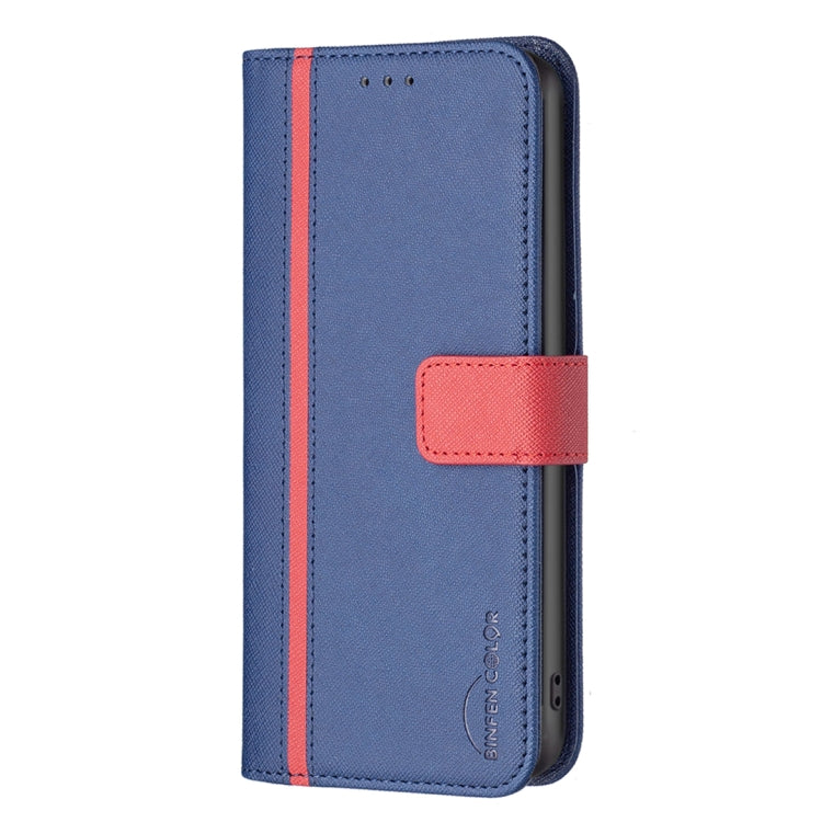 BF13 Color Matching Cross Texture Leather Phone Case, For iPhone 13 Pro Max