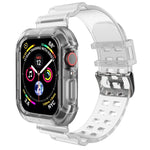 Transparentes Armband für Apple Watch Series 8&7 45mm / SE 2&6&SE&5&4 44mm / 3&2&1 42mm (Transparent Braun), 7 41mm / 6&SE&5&4 40mm / 3&2&1 38mm, 7 45mm / 6&SE&5&4 44mm / 3&2&1 42mm
