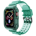 Transparentes Armband für Apple Watch Series 8&7 45mm / SE 2&6&SE&5&4 44mm / 3&2&1 42mm (Transparent Braun), 7 41mm / 6&SE&5&4 40mm / 3&2&1 38mm, 7 45mm / 6&SE&5&4 44mm / 3&2&1 42mm