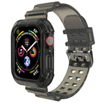 Transparentes Armband für Apple Watch Series 8&7 45mm / SE 2&6&SE&5&4 44mm / 3&2&1 42mm (Transparent Braun), 7 41mm / 6&SE&5&4 40mm / 3&2&1 38mm, 7 45mm / 6&SE&5&4 44mm / 3&2&1 42mm