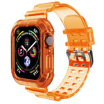 Transparentes Armband für Apple Watch Series 8&7 45mm / SE 2&6&SE&5&4 44mm / 3&2&1 42mm (Transparent Braun), 7 41mm / 6&SE&5&4 40mm / 3&2&1 38mm, 7 45mm / 6&SE&5&4 44mm / 3&2&1 42mm