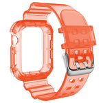 Transparentes Armband für Apple Watch Series 8&7 45mm / SE 2&6&SE&5&4 44mm / 3&2&1 42mm (Transparent Braun), 7 41mm / 6&SE&5&4 40mm / 3&2&1 38mm, 7 45mm / 6&SE&5&4 44mm / 3&2&1 42mm
