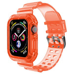 Transparentes Armband für Apple Watch Series 8&7 45mm / SE 2&6&SE&5&4 44mm / 3&2&1 42mm (Transparent Braun), 7 41mm / 6&SE&5&4 40mm / 3&2&1 38mm, 7 45mm / 6&SE&5&4 44mm / 3&2&1 42mm