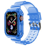 Transparentes Armband für Apple Watch Series 8&7 45mm / SE 2&6&SE&5&4 44mm / 3&2&1 42mm (Transparent Braun), 7 41mm / 6&SE&5&4 40mm / 3&2&1 38mm, 7 45mm / 6&SE&5&4 44mm / 3&2&1 42mm