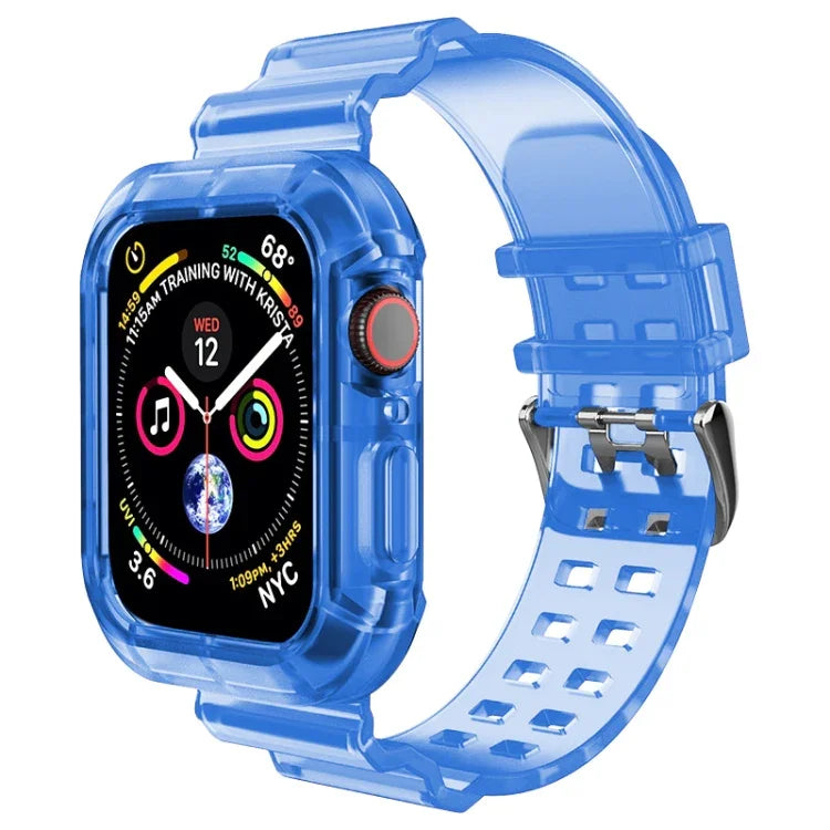 Transparentes Armband für Apple Watch Series 8&7 45mm / SE 2&6&SE&5&4 44mm / 3&2&1 42mm (Transparent Braun), 7 41mm / 6&SE&5&4 40mm / 3&2&1 38mm, 7 45mm / 6&SE&5&4 44mm / 3&2&1 42mm