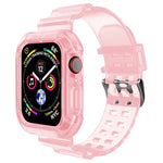 Transparentes Armband für Apple Watch Series 8&7 45mm / SE 2&6&SE&5&4 44mm / 3&2&1 42mm (Transparent Braun), 7 41mm / 6&SE&5&4 40mm / 3&2&1 38mm, 7 45mm / 6&SE&5&4 44mm / 3&2&1 42mm