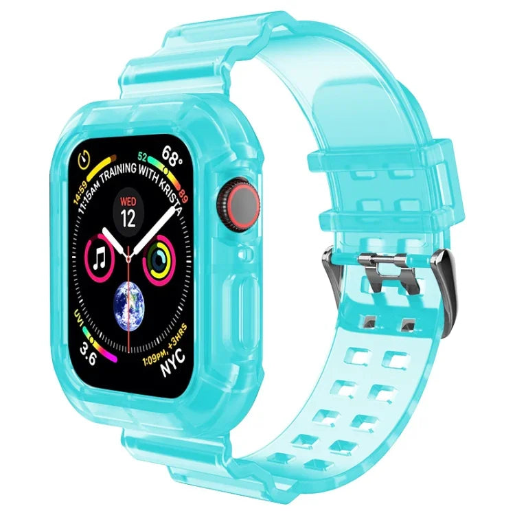 Transparentes Armband für Apple Watch Series 8&7 45mm / SE 2&6&SE&5&4 44mm / 3&2&1 42mm (Transparent Braun), 7 41mm / 6&SE&5&4 40mm / 3&2&1 38mm, 7 45mm / 6&SE&5&4 44mm / 3&2&1 42mm