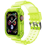 Transparentes Armband für Apple Watch Series 8&7 45mm / SE 2&6&SE&5&4 44mm / 3&2&1 42mm (Transparent Braun), 7 41mm / 6&SE&5&4 40mm / 3&2&1 38mm, 7 45mm / 6&SE&5&4 44mm / 3&2&1 42mm