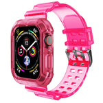 Transparentes Armband für Apple Watch Series 8&7 45mm / SE 2&6&SE&5&4 44mm / 3&2&1 42mm (Transparent Braun), 7 41mm / 6&SE&5&4 40mm / 3&2&1 38mm, 7 45mm / 6&SE&5&4 44mm / 3&2&1 42mm
