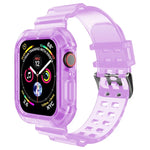 Transparentes Armband für Apple Watch Series 8&7 45mm / SE 2&6&SE&5&4 44mm / 3&2&1 42mm (Transparent Braun), 7 41mm / 6&SE&5&4 40mm / 3&2&1 38mm, 7 45mm / 6&SE&5&4 44mm / 3&2&1 42mm