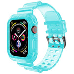 Transparentes Armband für Apple Watch Series 8&7 45mm / SE 2&6&SE&5&4 44mm / 3&2&1 42mm (Transparent Braun), 7 41mm / 6&SE&5&4 40mm / 3&2&1 38mm, 7 45mm / 6&SE&5&4 44mm / 3&2&1 42mm