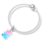 Anhänger aus 925er Sterlingsilber, Zuckerbär, DIY-Armband- und Halskettenzubehör, Zuckerbär
