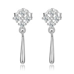 S925 Sterling Silber Ohrstecker für Damen, glänzend (Silber)