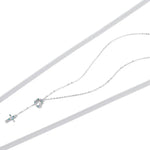 Herzkreuz-Halskette für Damen aus 925er Sterlingsilber