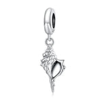 S925 Sterling Silber Muschelanhänger DIY Armband Halskette Accessoires, Muschel