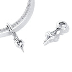 S925 Sterling Silber Muschelanhänger DIY Armband Halskette Accessoires, Muschel