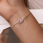 Armband aus 925er Sterlingsilber mit Kirschblüte, Damenschmuck, Kirschblüte
