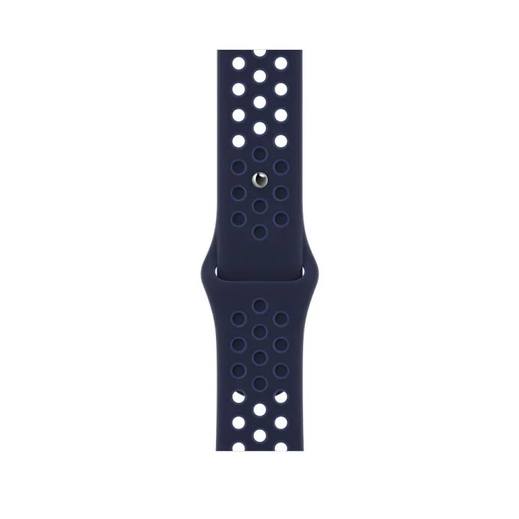 Sportliches Silikonarmband für Apple Watch Series 7 (41 mm), 6, SE, 5 und 4 (40 mm), 3, 2 und 1 (38 mm), 7 (45 mm), 6, SE, 5 und 4 (44 mm) sowie 3, 2 und 1 (42 mm)