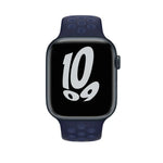 Sportliches Silikonarmband für Apple Watch Series 7 (41 mm), 6, SE, 5 und 4 (40 mm), 3, 2 und 1 (38 mm), 7 (45 mm), 6, SE, 5 und 4 (44 mm) sowie 3, 2 und 1 (42 mm)