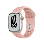 Sportliches Silikonarmband für Apple Watch Series 7 (41 mm), 6, SE, 5 und 4 (40 mm), 3, 2 und 1 (38 mm), 7 (45 mm), 6, SE, 5 und 4 (44 mm) sowie 3, 2 und 1 (42 mm)