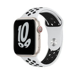 Sportliches Silikonarmband für Apple Watch Series 7 (41 mm), 6, SE, 5 und 4 (40 mm), 3, 2 und 1 (38 mm), 7 (45 mm), 6, SE, 5 und 4 (44 mm) sowie 3, 2 und 1 (42 mm)