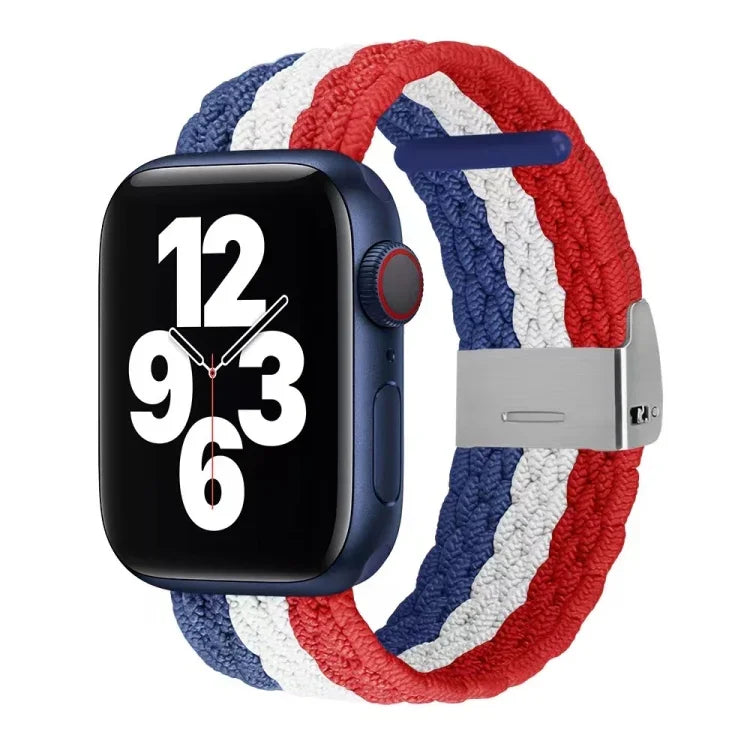 Nylon-Geflechtarmband für Apple Watch Series 7 (41 mm), 6, SE, 5 und 4 (40 mm) sowie 3, 2 und 1 (38 mm)