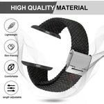 Nylon-Geflechtarmband für Apple Watch Series 7 (41 mm), 6, SE, 5 und 4 (40 mm) sowie 3, 2 und 1 (38 mm)